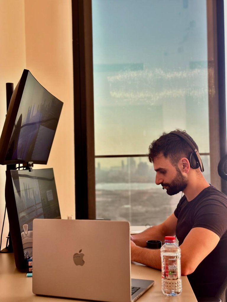 The founder at work